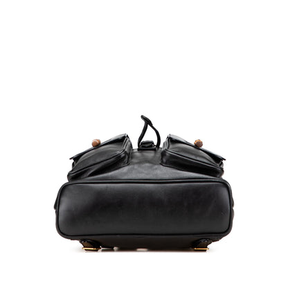 Gucci Calfskin Bamboo Drawstring Backpack
