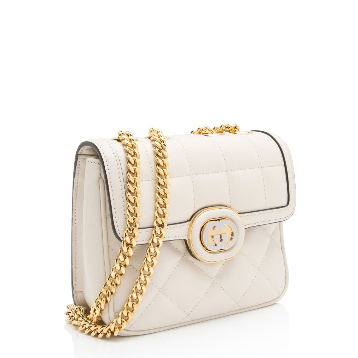 Gucci Calfskin Deco Mini Shoulder Bag