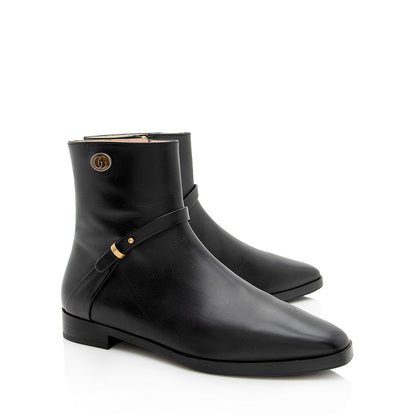 Gucci Calfskin Emblem Boots - Size 7.5 / 37.5 (SHF-16791)