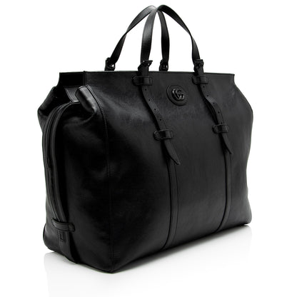 Gucci Calfskin GG Marmont Monochrome Large Tote (SHF-sBw4Ey)