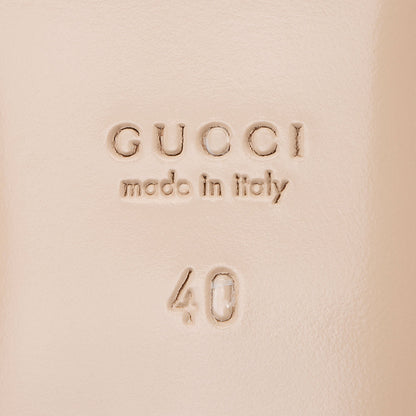 Gucci Calfskin Glitter Double G Slingback Flats - Size 10 / 40
