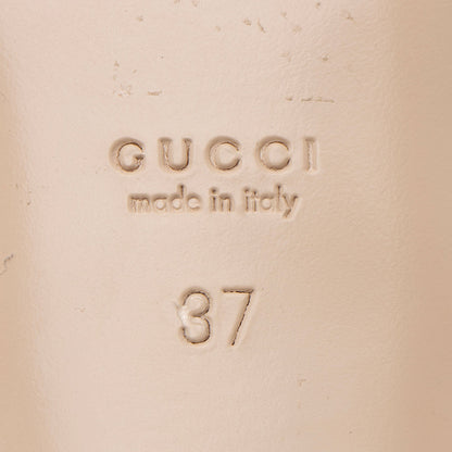 Gucci Calfskin Glitter Double G Slingback Flats - Size 7 / 37 (SHF-5KGtZj)