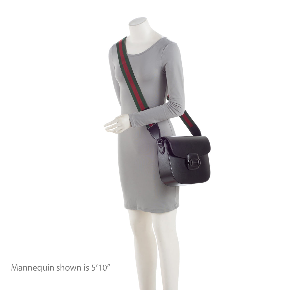 Gucci Calfskin Web Horsebit 1955 Shoulder Bag (SHF-SQoWjr)