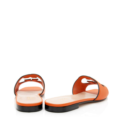 Gucci Calfskin Interlocking G Cut Out Slide Sandals - Size 9 / 39 (SHF-Q3nxuK)