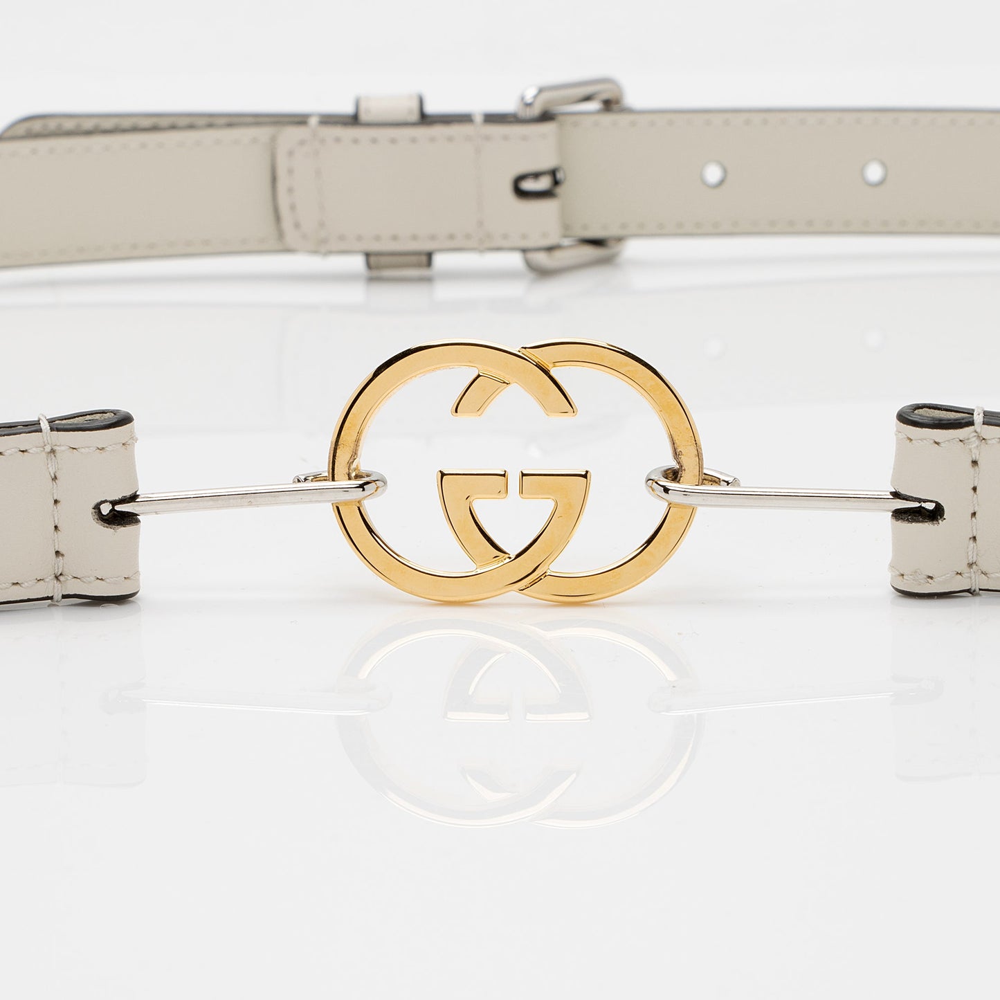 Gucci Calfskin Interlocking G Slim Belt - Size 38 / 95 (SHF-IbtT6F)