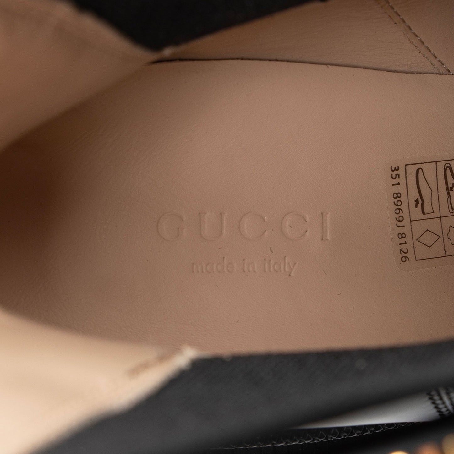 Gucci Calfskin Logo Trip Platform Boots - Size 10 / 40