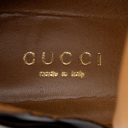 Gucci Calfskin GG Web Pearl Peyton Ankle Boots - Size 7 / 37 (SHF-NfjHOv)