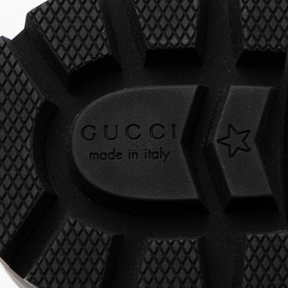 Gucci Calfskin Web Sylvie Combat Boots - Size 6 / 36