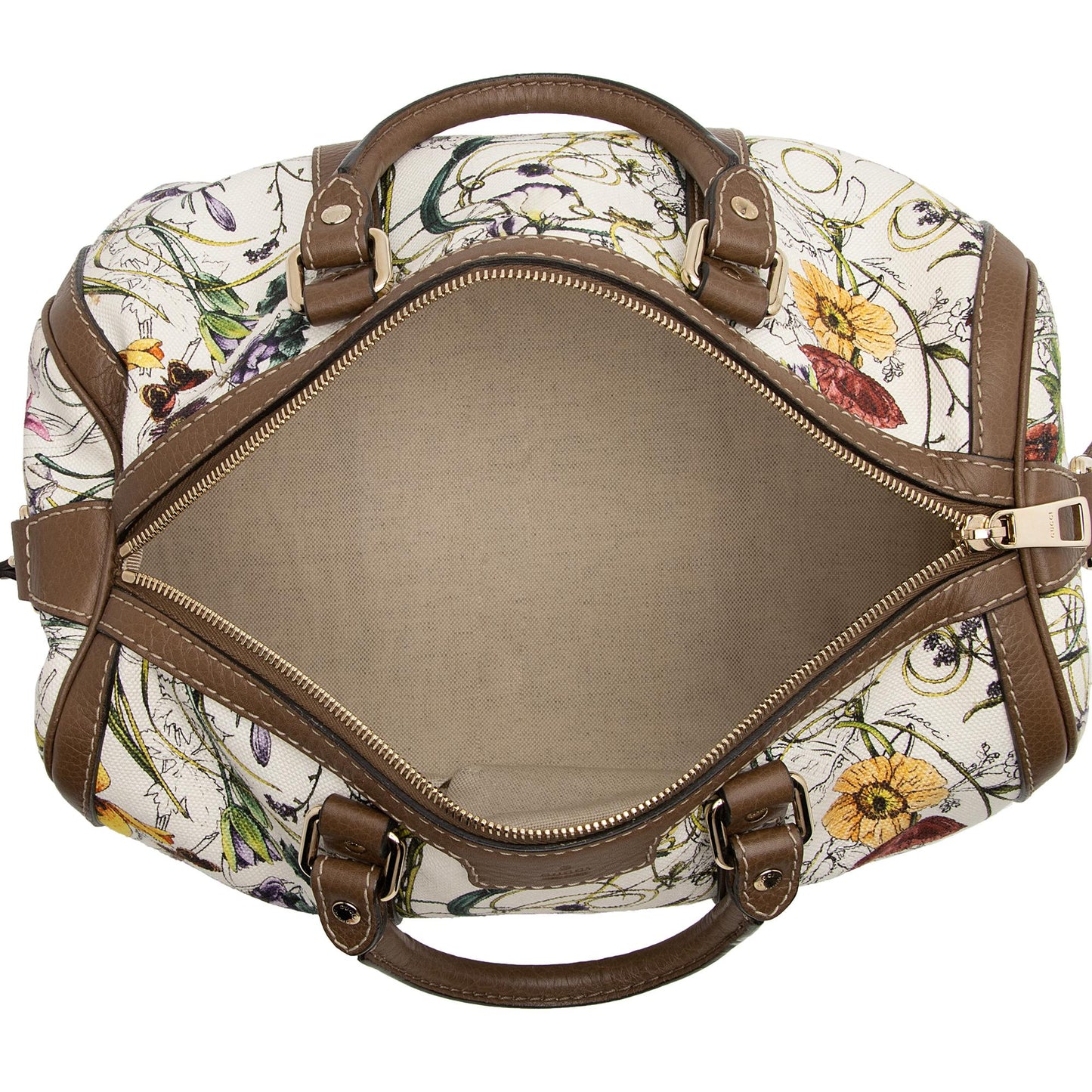 Gucci Canvas Flora Joy Convertible Medium Boston Bag (SHF-FIW9Ce)
