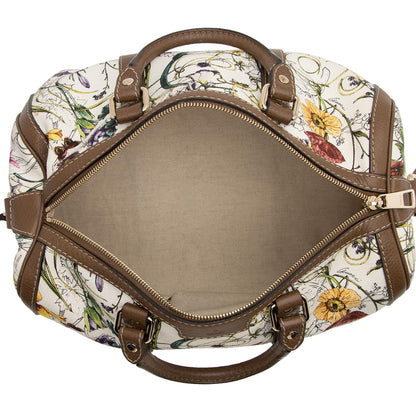 Gucci Canvas Flora Joy Convertible Medium Boston Bag (SHF-FIW9Ce)