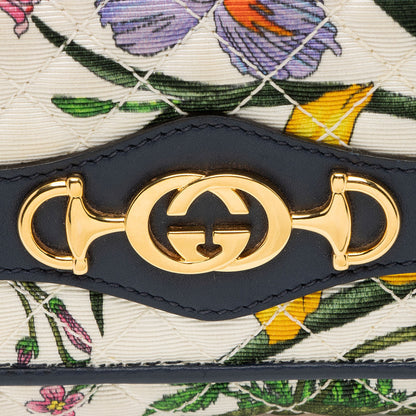 Gucci Canvas Flora Zumi Continental Wallet (SHF-SdfXJs)