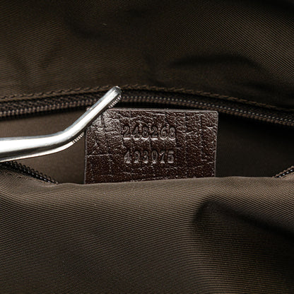 Gucci Canvas Horsebit Charmy Boston Bag