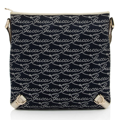 Gucci Canvas Lasso Script Abbey Messenger (SHF-coBFi9)