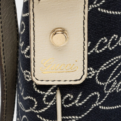 Gucci Canvas Lasso Script Abbey Messenger (SHF-coBFi9)
