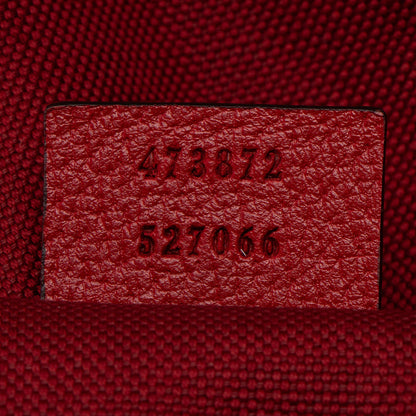 Gucci Canvas Sylvie Stripe Logo Drawstring Backpack