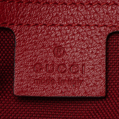 Gucci Canvas Sylvie Stripe Logo Drawstring Backpack
