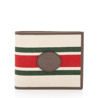 Gucci Canvas Web Bi-Fold Wallet (SHF-5YP2iA)
