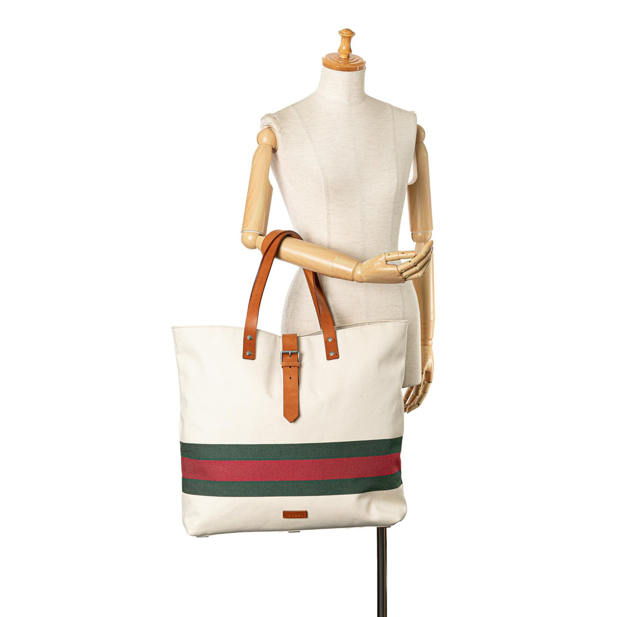 Gucci Canvas Web Tote (SHG-Wgx5wH)