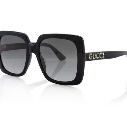 Gucci Crystal Logo Oversize Rectangular Sunglasses (SHF-22732)