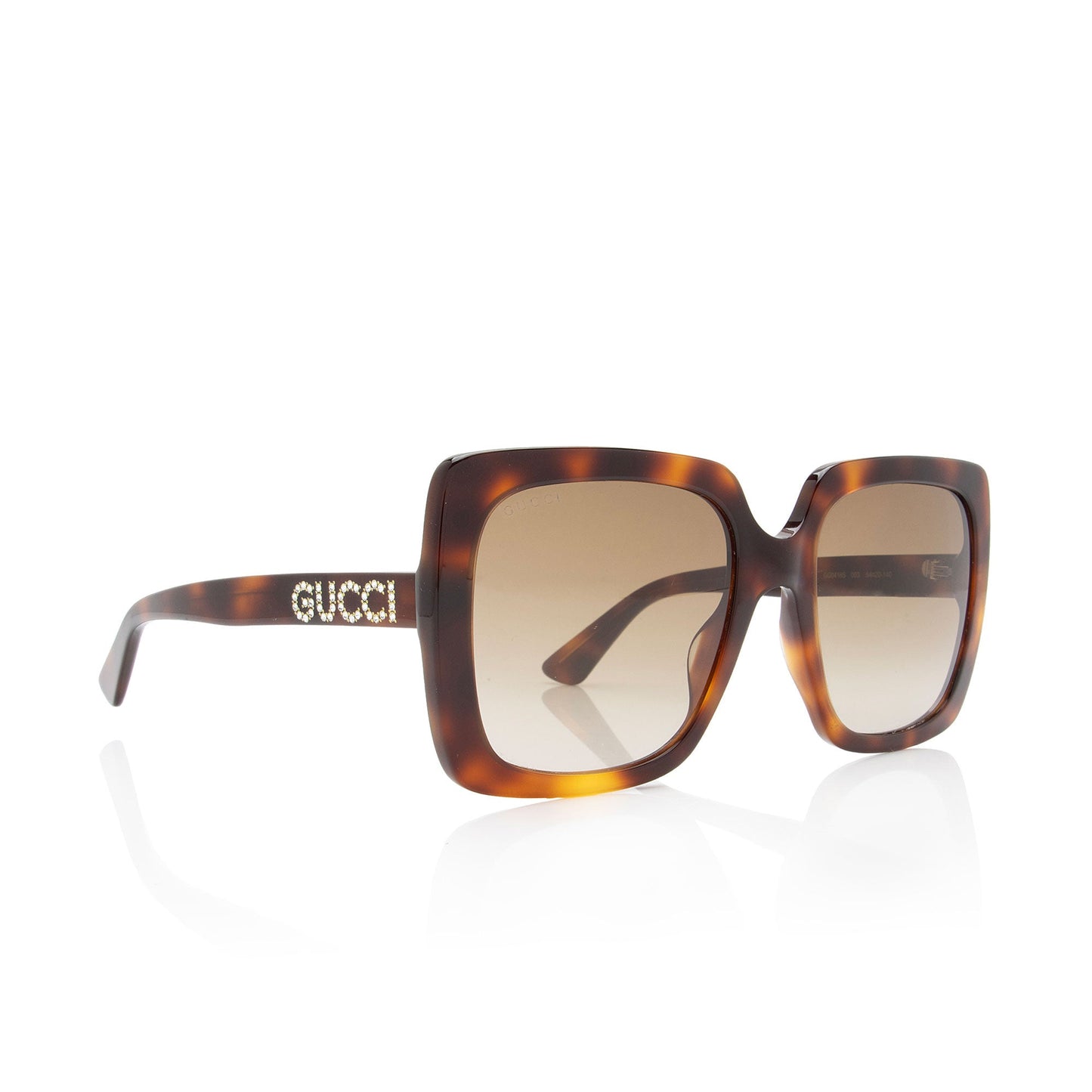 Gucci Crystal Logo Oversized Rectangular Sunglasses (SHF-Y9qe2J)