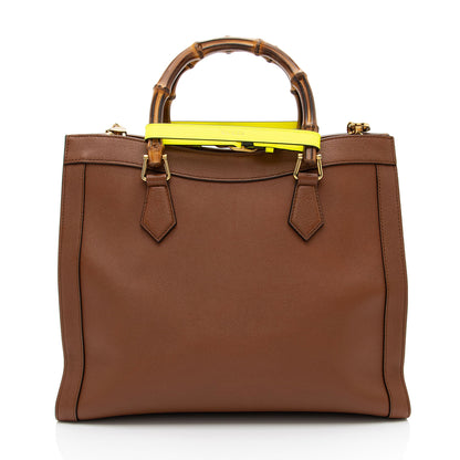 Gucci Cuir Leather Diana Medium Tote