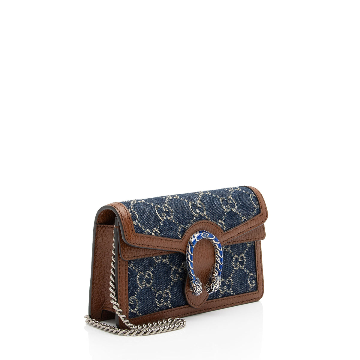 Gucci Denim Dionysus Super Mini Shoulder Bag (SHF-LUnuyX)