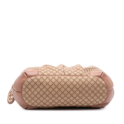 Gucci Diamante Canvas Sukey Satchel