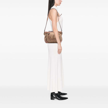 Gucci Diamante Canvas Sukey Satchel