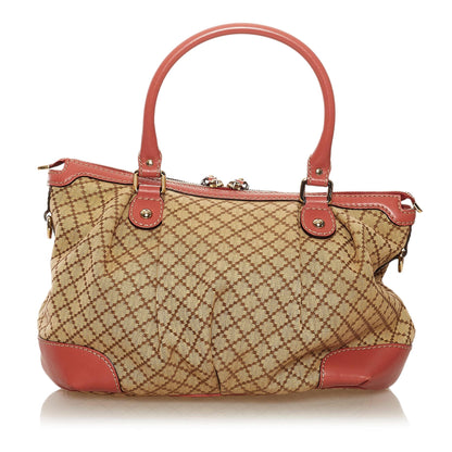 Gucci Diamante Sukey Canvas Satchel (SHG-34461)