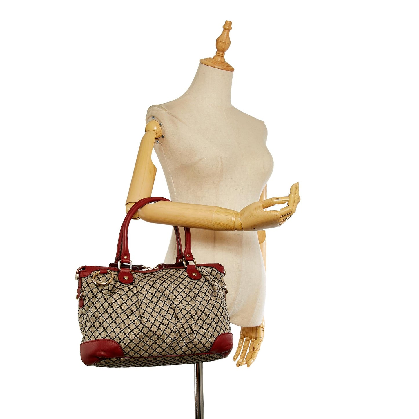 Gucci Diamante Sukey Canvas Satchel (SHG-uvmkYz)