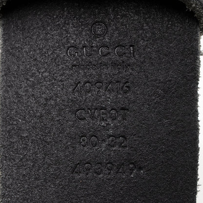 Gucci Distressed Leather GG Marmont Belt - Size 32 / 80 (SHF-21583)
