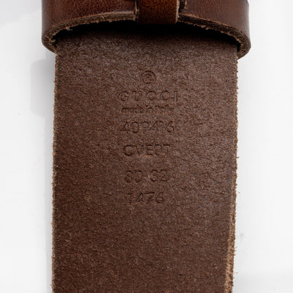 Gucci Distressed Leather GG Marmont Belt - Size 32 / 80 (SHF-RS9Llf)