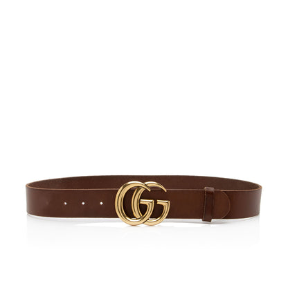 Gucci Distressed Leather GG Marmont Belt - Size 32 / 80 (SHF-RS9Llf)