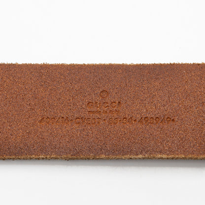 Gucci Distressed Leather GG Marmont Belt - Size 34 / 85