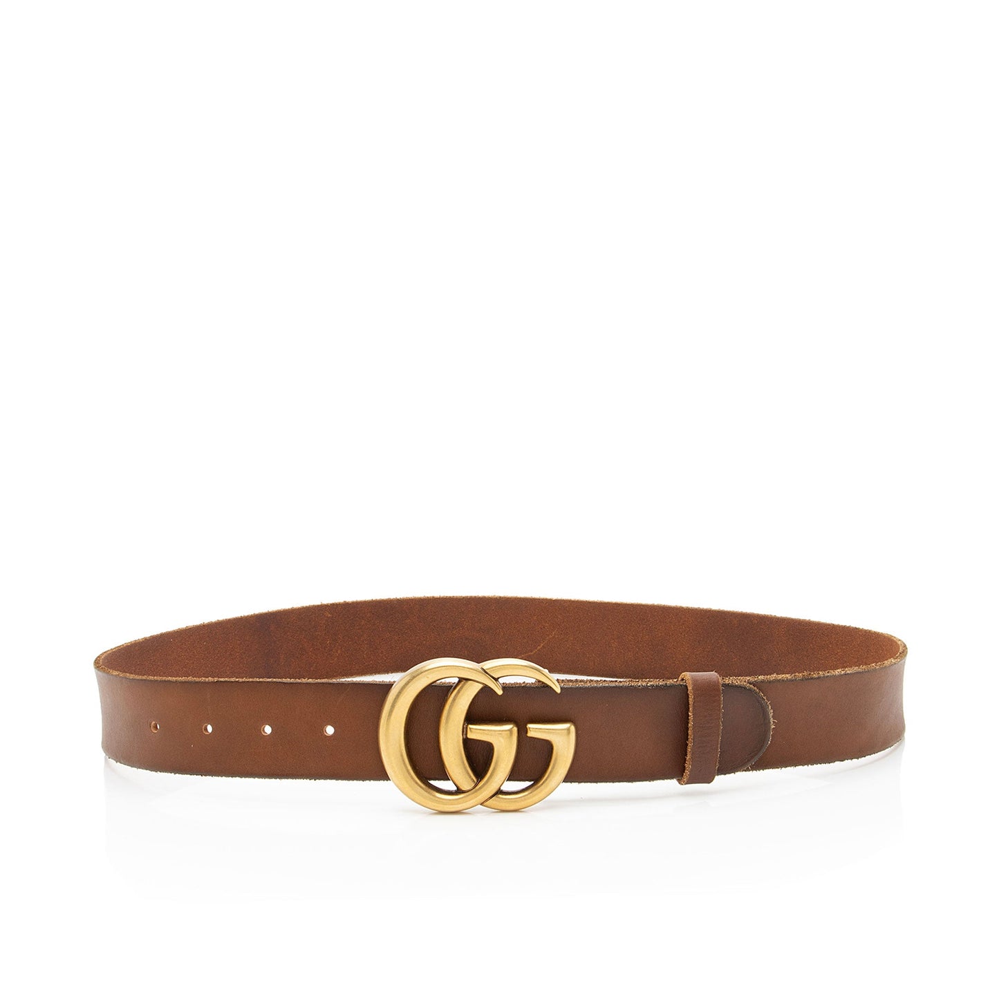 Gucci Distressed Leather GG Marmont Belt - Size 34 / 85