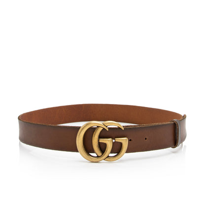 Gucci Distressed Leather GG Marmont Belt - Size 36 / 90 (SHF-23272)