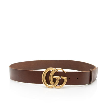 Gucci Distressed Leather GG Marmont Belt - Size 38 / 95 (SHF-Bisy5r)