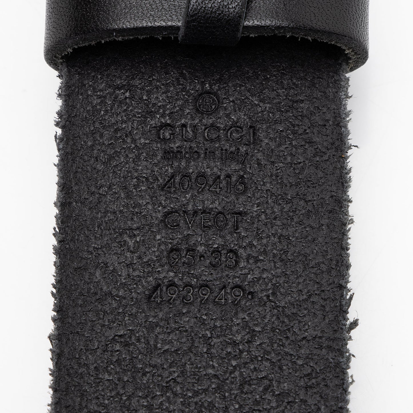 Gucci Distressed Leather GG Marmont Belt - Size 38 / 95