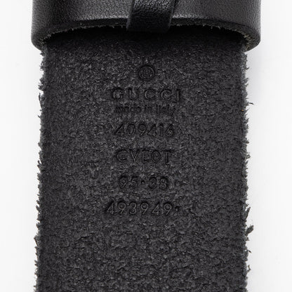 Gucci Distressed Leather GG Marmont Belt - Size 38 / 95