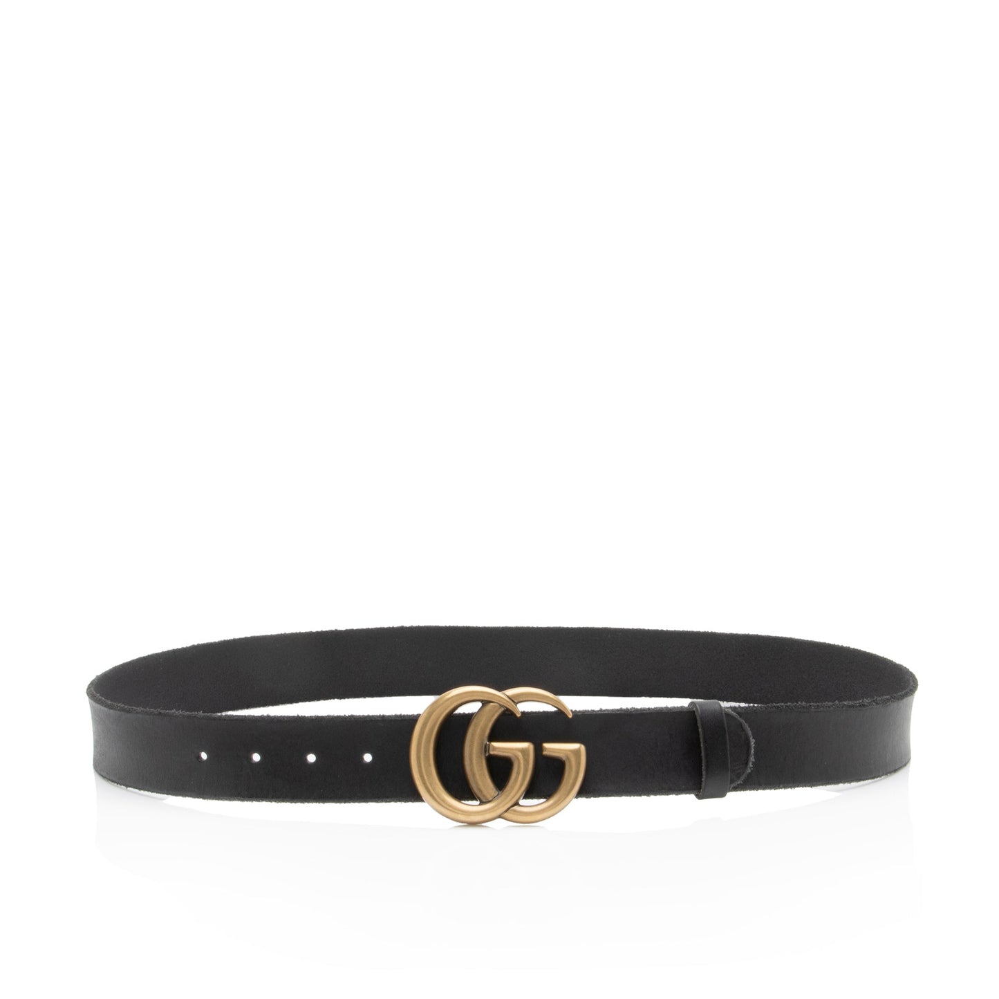 Gucci Distressed Leather GG Marmont Belt - Size 38 / 95