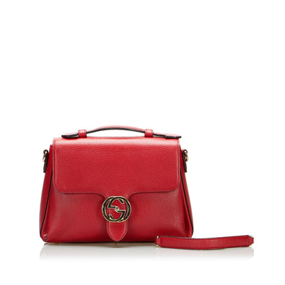 Gucci Dollar Calf Interlocking G Satchel (SHG-HXo6Cm)