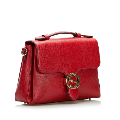 Gucci Dollar Calf Interlocking G Satchel (SHG-HXo6Cm)