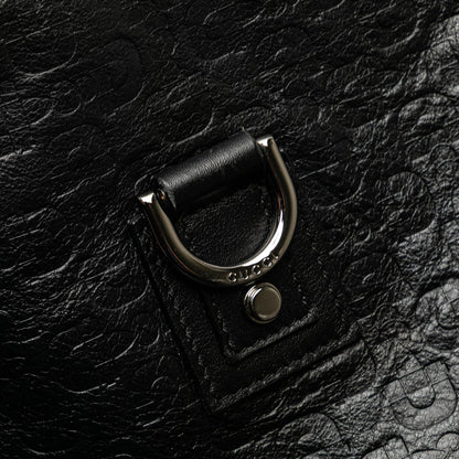 Gucci Embossed Leather Horsebit Abbey D Ring Crossbody