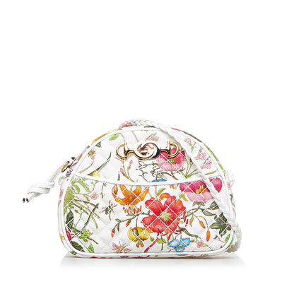 Gucci Flora Trapuntata Mini Canvas Crossbody Bag (SHG-jDooXz)
