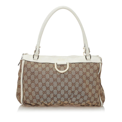 Gucci GG Abbey D-Ring Canvas Shoulder Bag (SHG-32453)