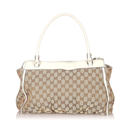 Gucci GG Abbey-D Ring Canvas Tote Bag (SHG-32124)