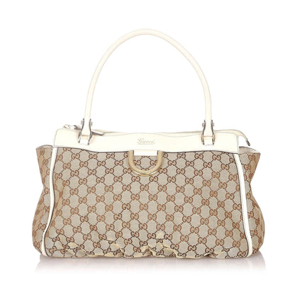 Gucci GG Abbey-D Ring Canvas Tote Bag (SHG-32124)