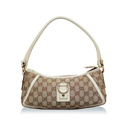 Gucci GG Canvas Abbey D-Ring Baguette (SHG-7E86TE)