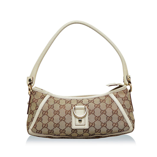 Gucci GG Canvas Abbey D-Ring Baguette (SHG-7E86TE)