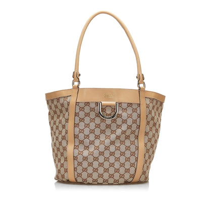 Gucci GG Canvas Abbey D-Ring Bucket Tote (SHG-zA5ukb)